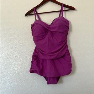 Elegant Purple One-Piece Swimsuit
